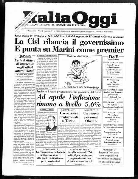 Italia oggi : quotidiano di economia finanza e politica